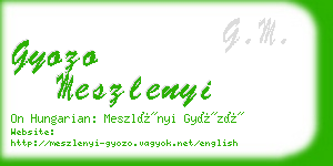 gyozo meszlenyi business card